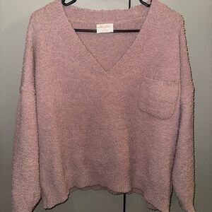 Aline Rose Pink V-Neck Sweater